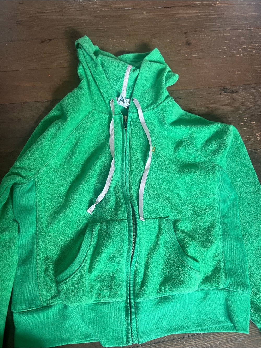 Old Navy Bright Green Kids Zip-Up Hoodie Jacket